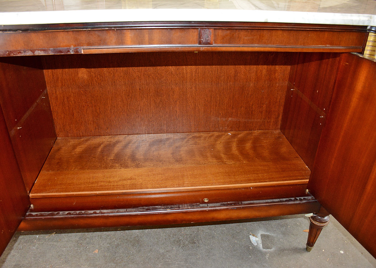 Vintage French Mahogany Sideboard with Marble top