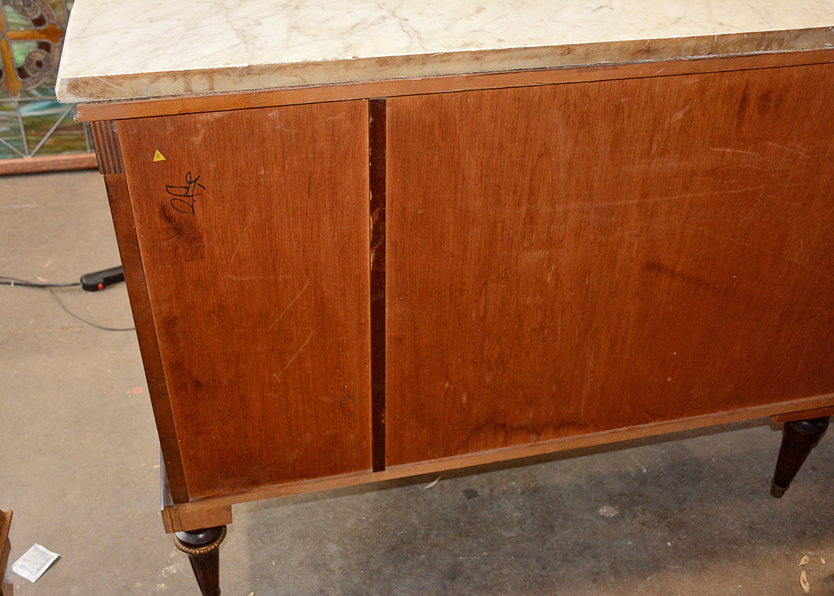 Vintage French Mahogany Sideboard with Marble top