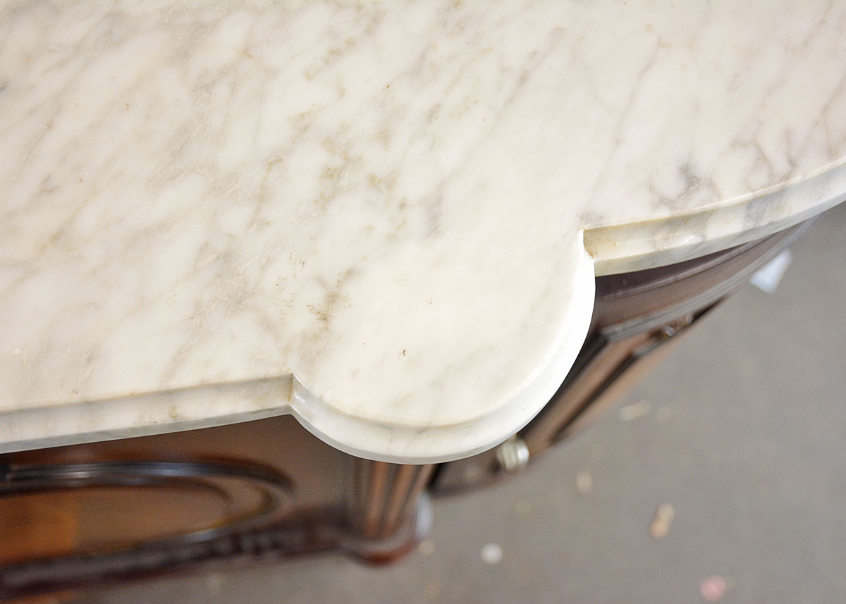 Vintage French Mahogany Sideboard with Marble top