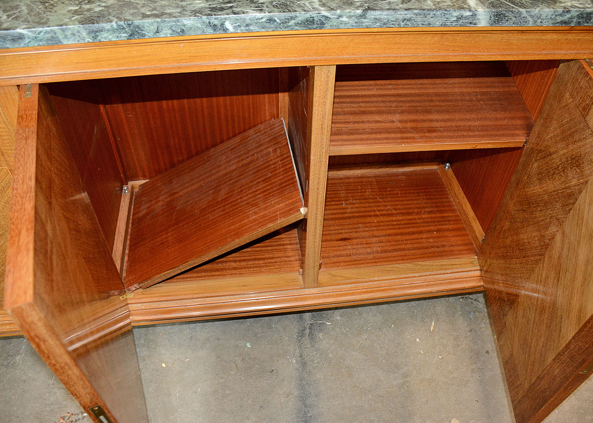 Vintage French Mahogany Sideboard with Marble top