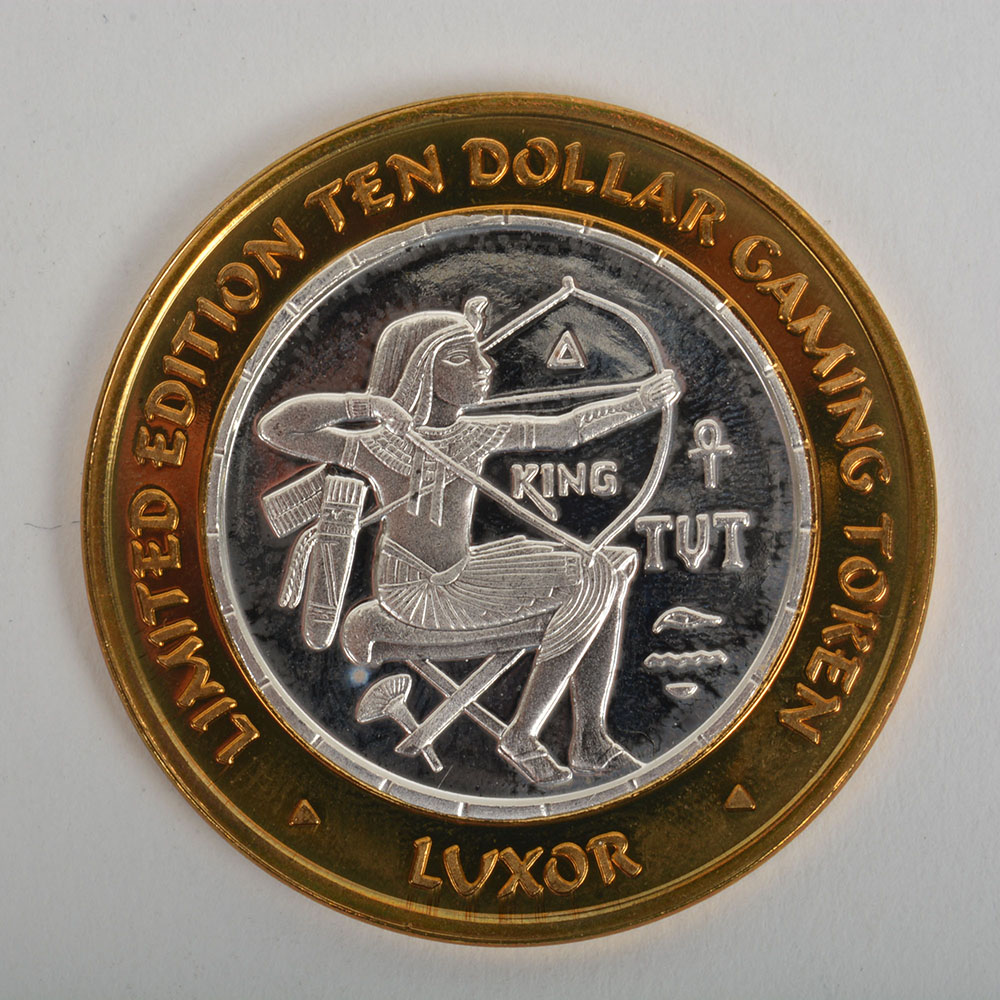 2001 Luxor Limited Edition .999 Silver Ten Dollar Gaming Tokens