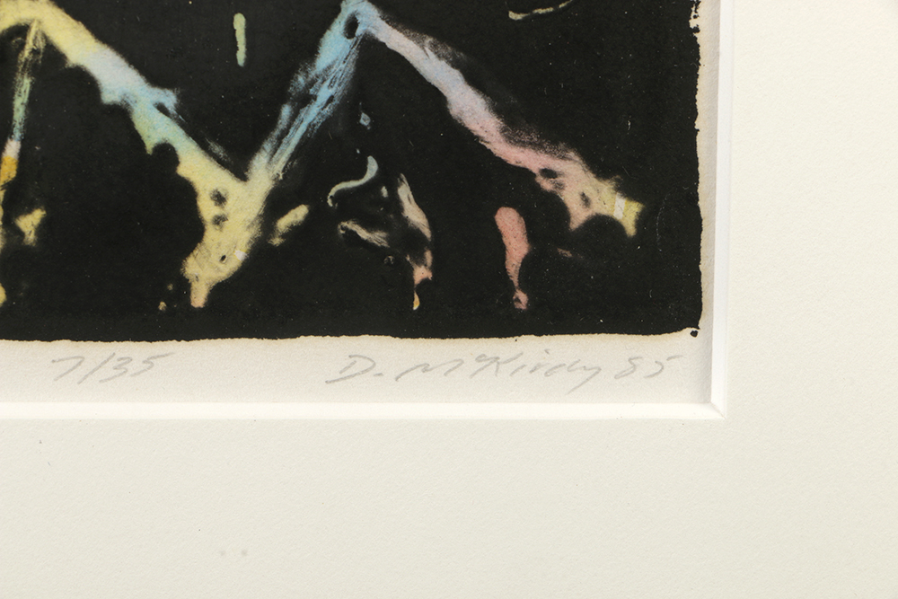 David M. Kirdy Limited Edition Etching with Watercolor on Paper "Night Sky"