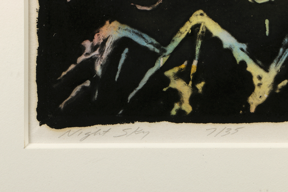 David M. Kirdy Limited Edition Etching with Watercolor on Paper "Night Sky"