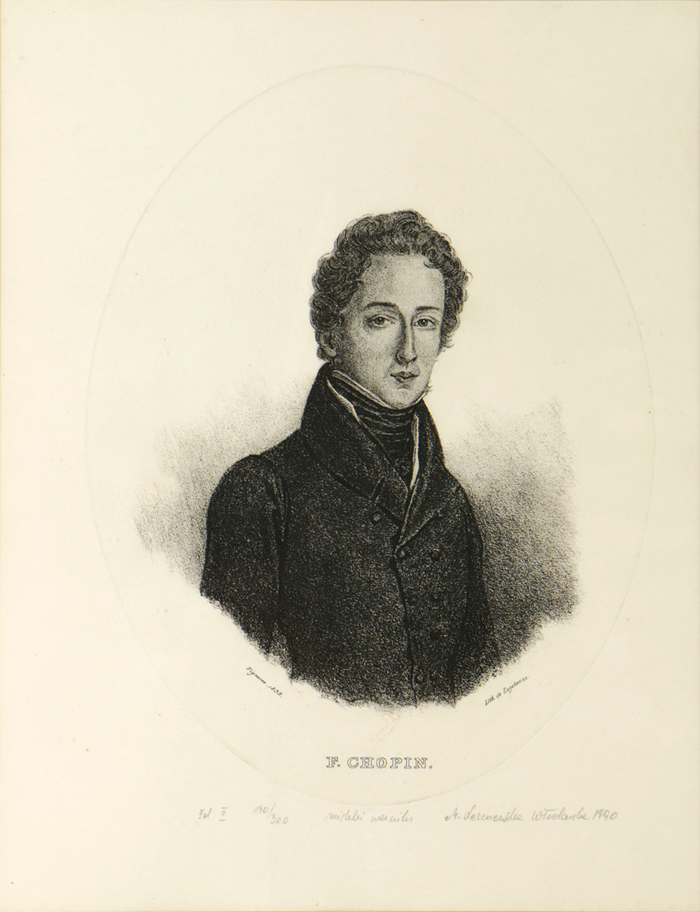 Limited Edition Etching after a Lithograph of Frédéric Chopin