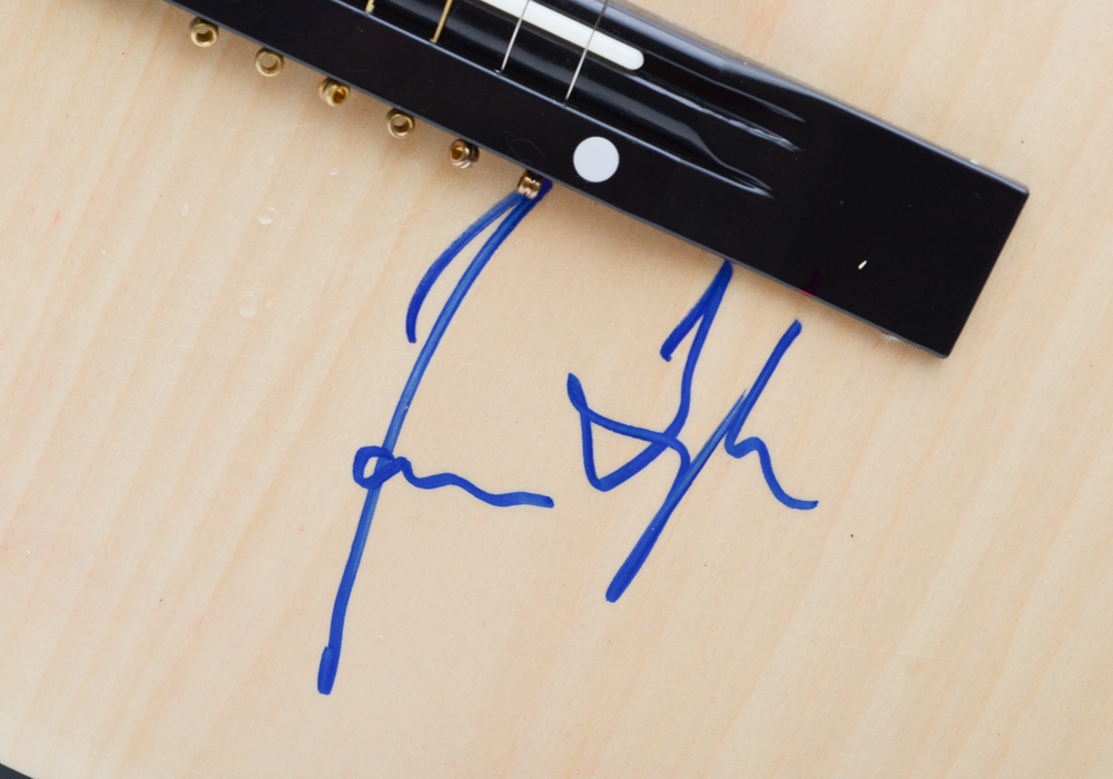 James Taylor Autographed Guitar