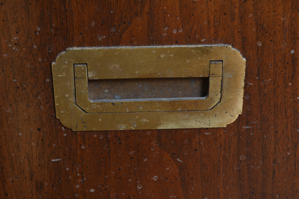 Vintage Campaign Style Nightstand by Henredon