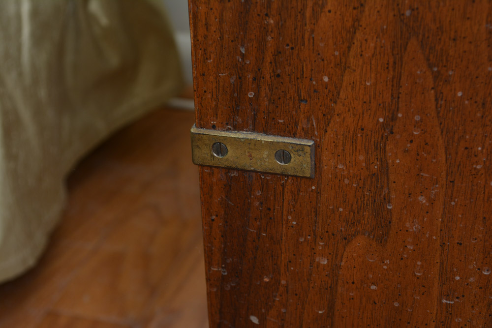 Vintage Campaign Style Nightstand by Henredon