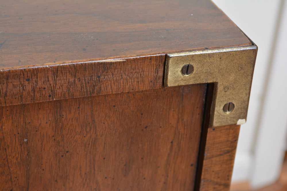 Vintage Campaign Style Nightstand by Henredon