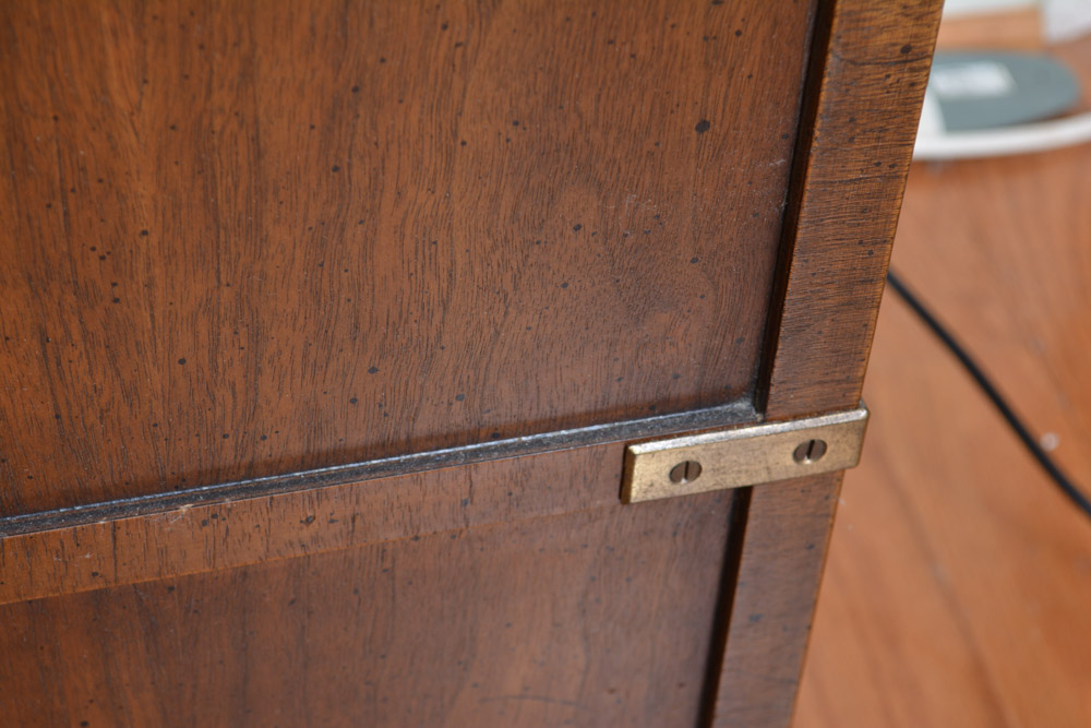 Vintage Campaign Style Nightstand by Henredon