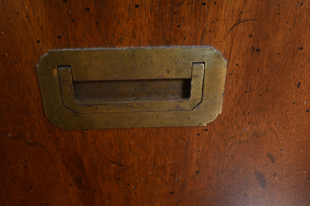 Vintage Campaign Style Nightstand by Henredon