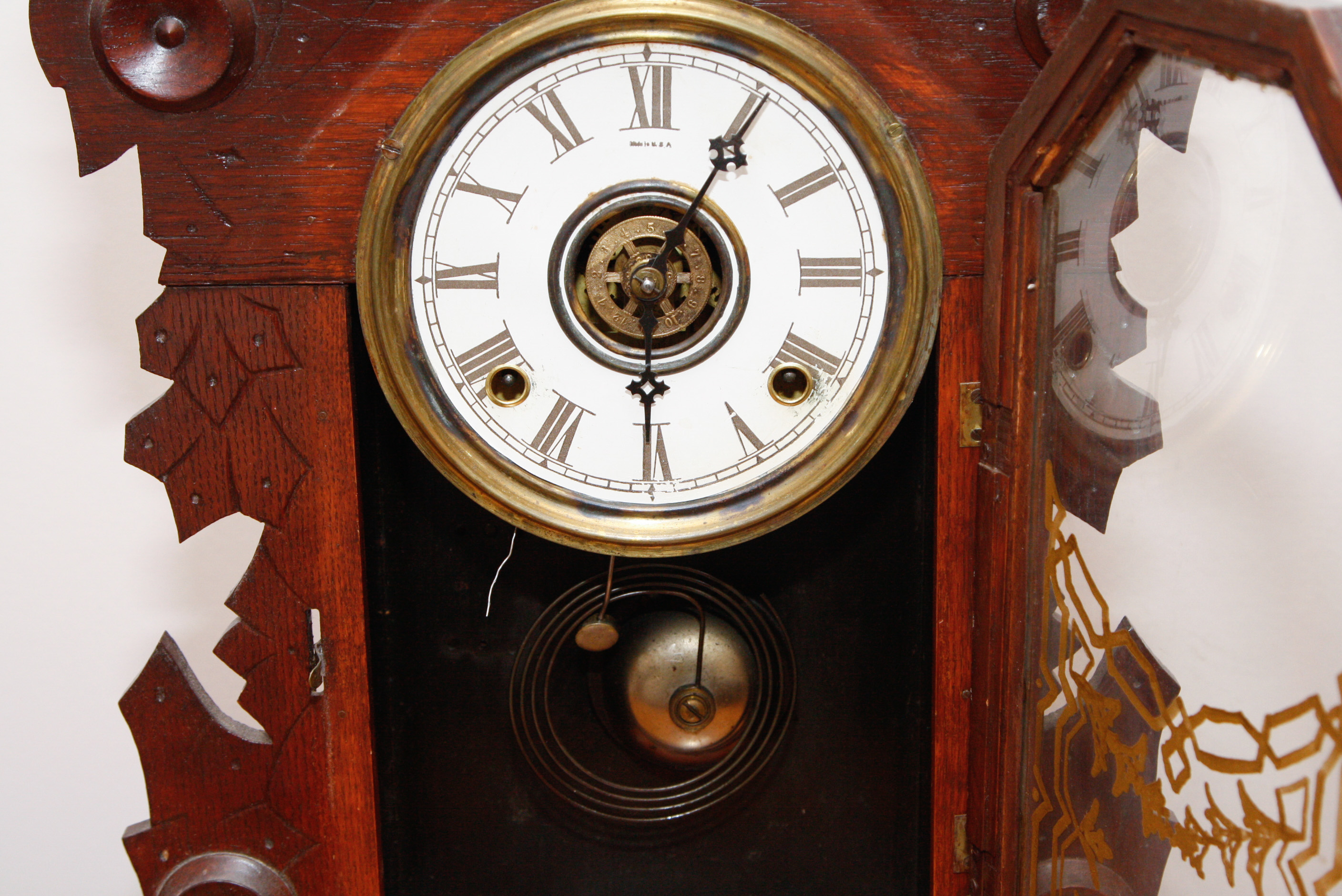 Antique William L. Gilbert Clock Co. "Hawk" Mantel Clock