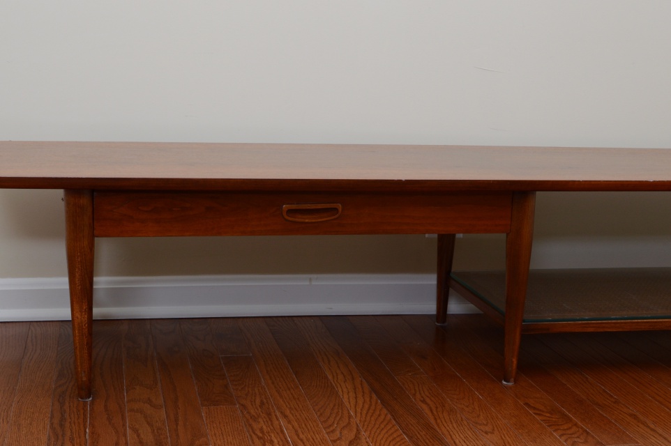 Mid Century Modern "Surfboard" Coffee Table by Lane