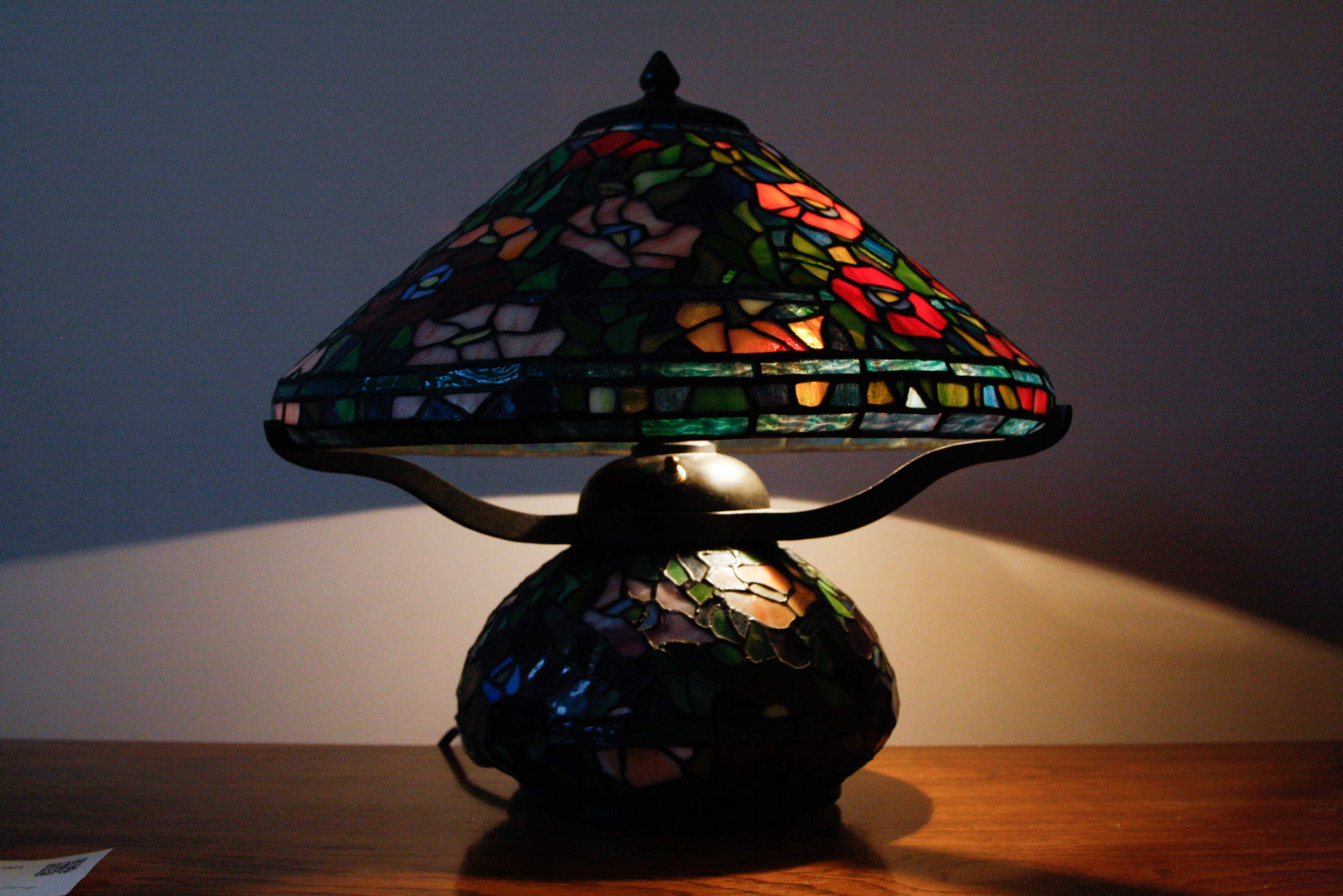 Tiffany Style Double-Lit Stained Glass Lamp