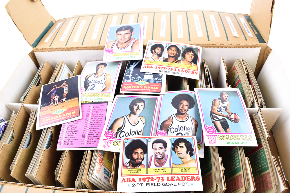 Vintage ABA and NBA Basketball Trading Cards from the Early 1970s