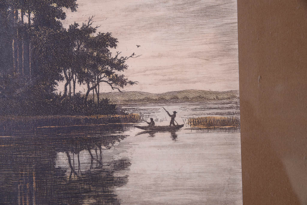 Limited Edition Etching "Lake Balaton at Dusk"