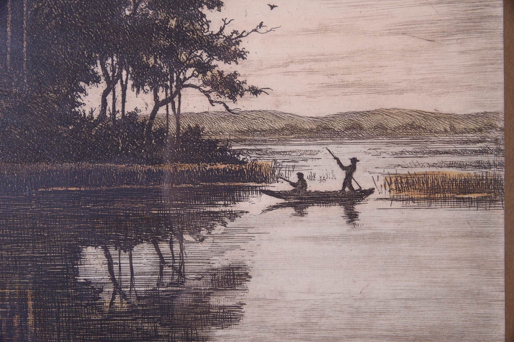 Limited Edition Etching "Lake Balaton at Dusk"