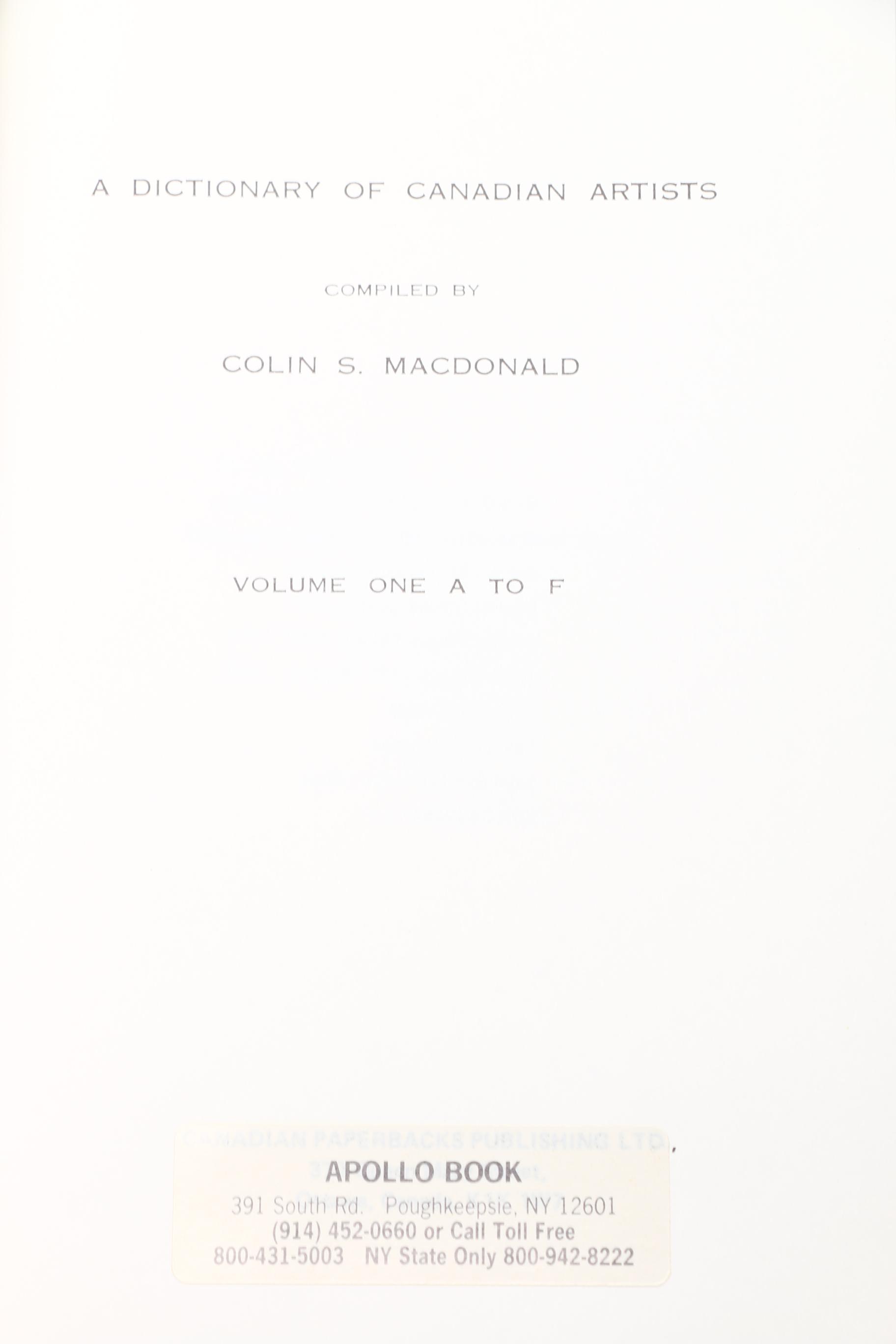 Collection of Books on Canadian Artist