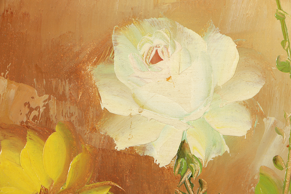 Robert Lot Oil Painting on Canvas Floral Still Life