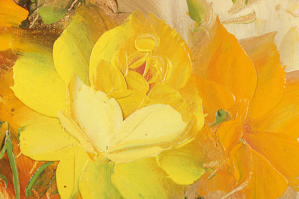 Robert Lot Oil Painting on Canvas Floral Still Life