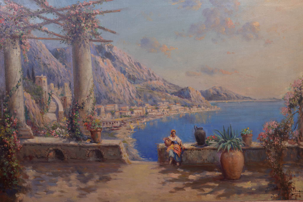 Nicholas Briganti Oil Painting in Gilt Frame