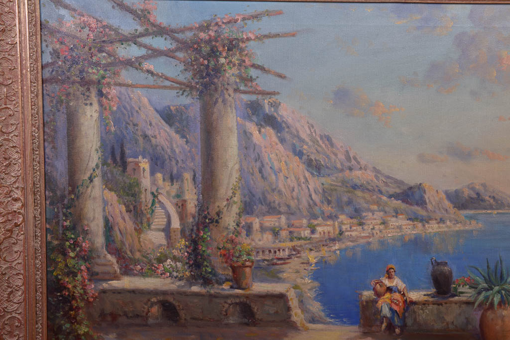 Nicholas Briganti Oil Painting in Gilt Frame