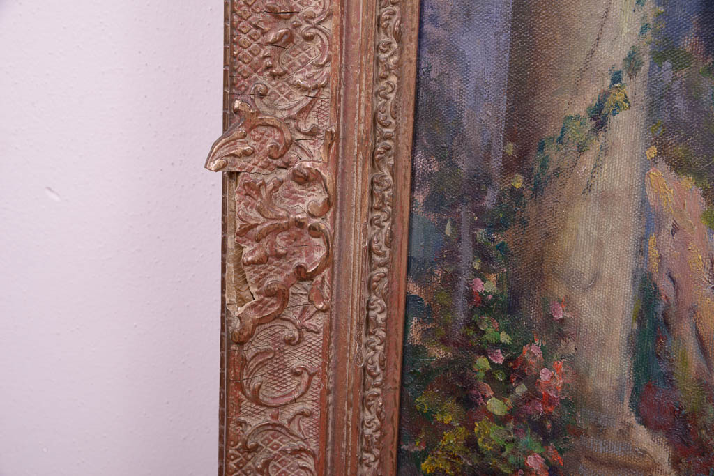 Nicholas Briganti Oil Painting in Gilt Frame