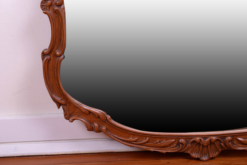 Vintage French Provincial Style Carved Wall Mirror