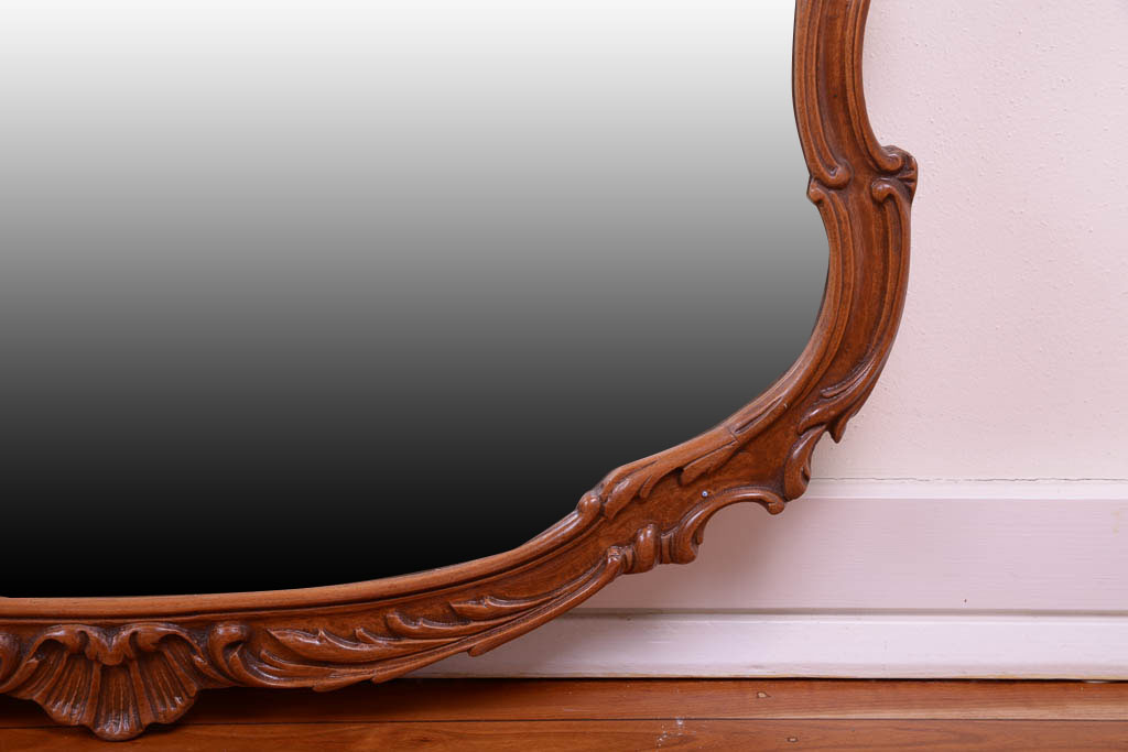 Vintage French Provincial Style Carved Wall Mirror