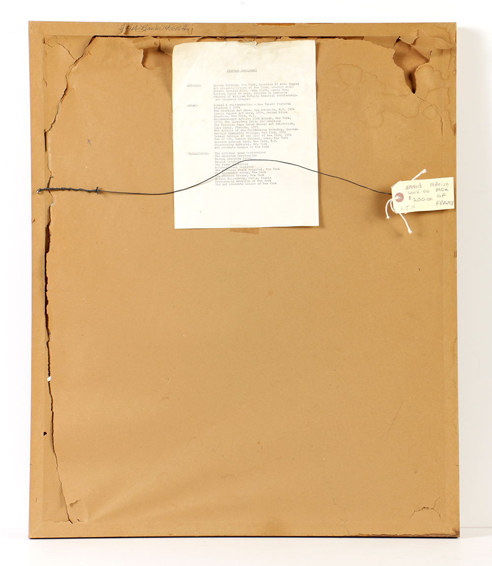 Stephen Sholinsky Limited Edition Lithograph on Paper "Frontispiece"