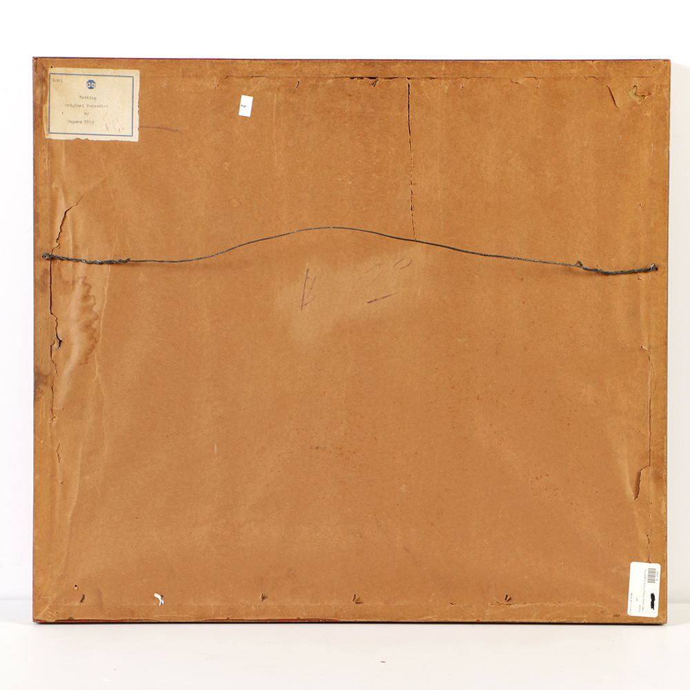 Eugene Tily Color Mezzotint on Paper Print of Children