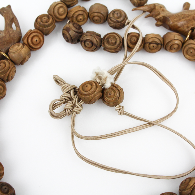 Carved Wood Animal Necklace