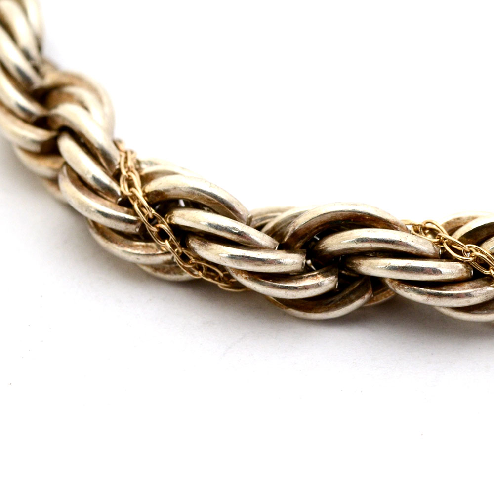 Precious Precious Sterling Silver 14K Yellow Gold Bracelet