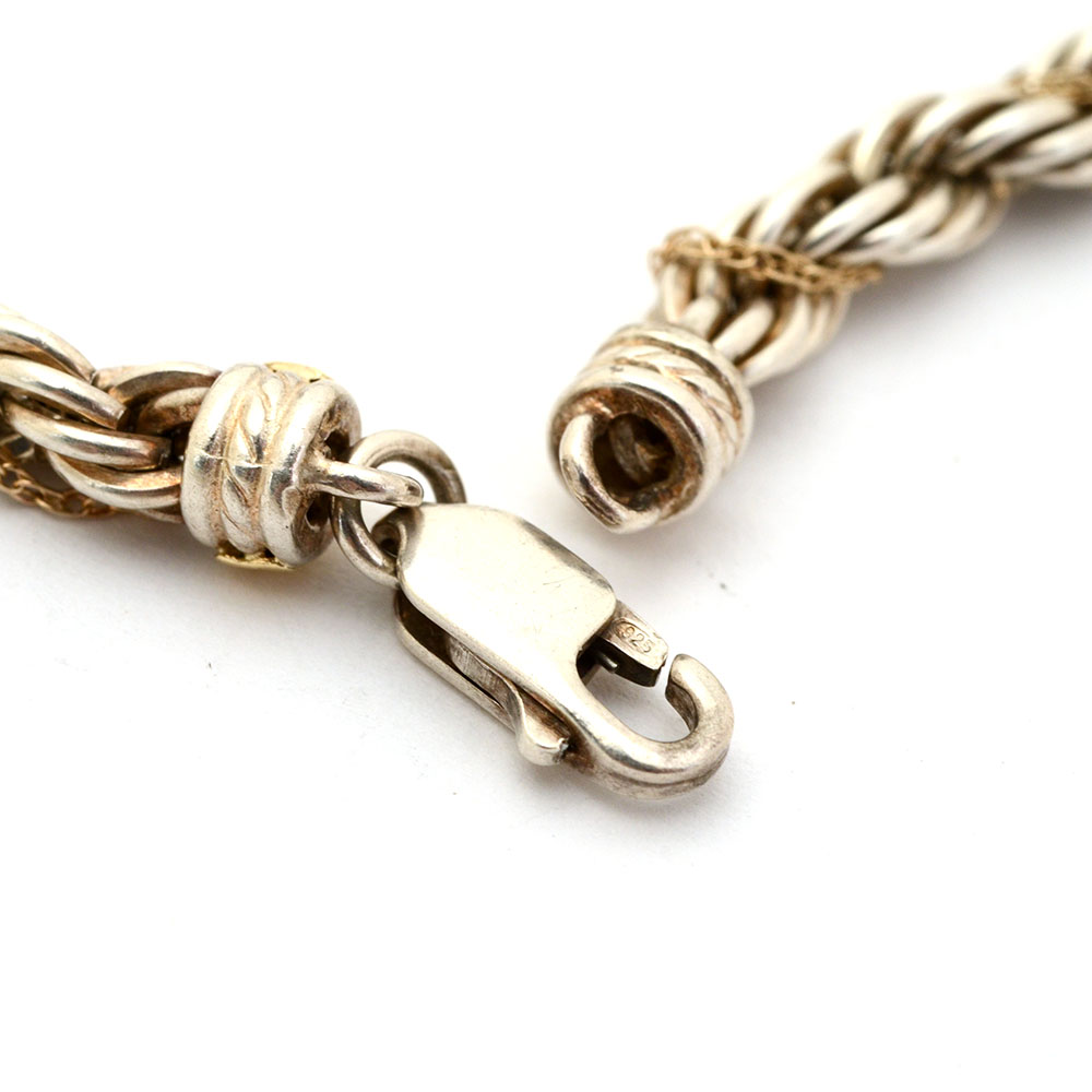 Precious Precious Sterling Silver 14K Yellow Gold Bracelet