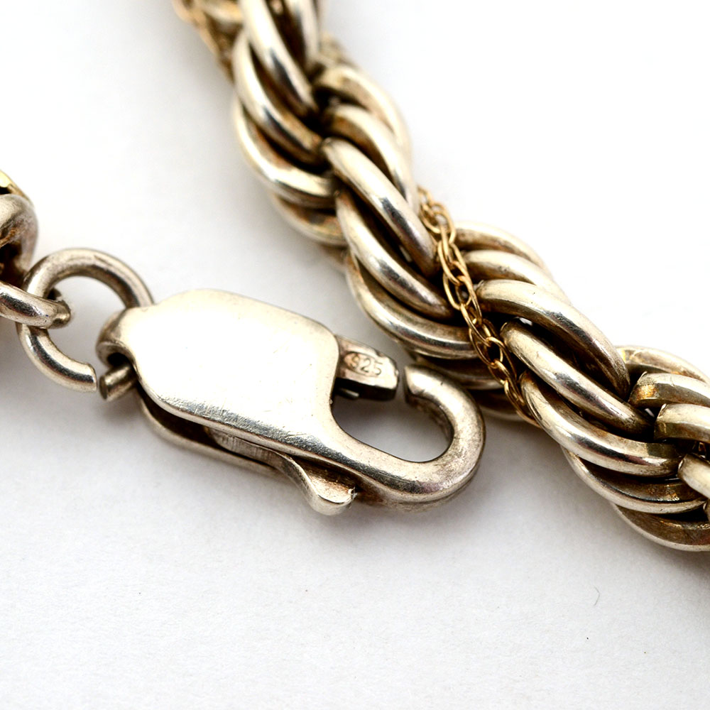 Precious Precious Sterling Silver 14K Yellow Gold Bracelet