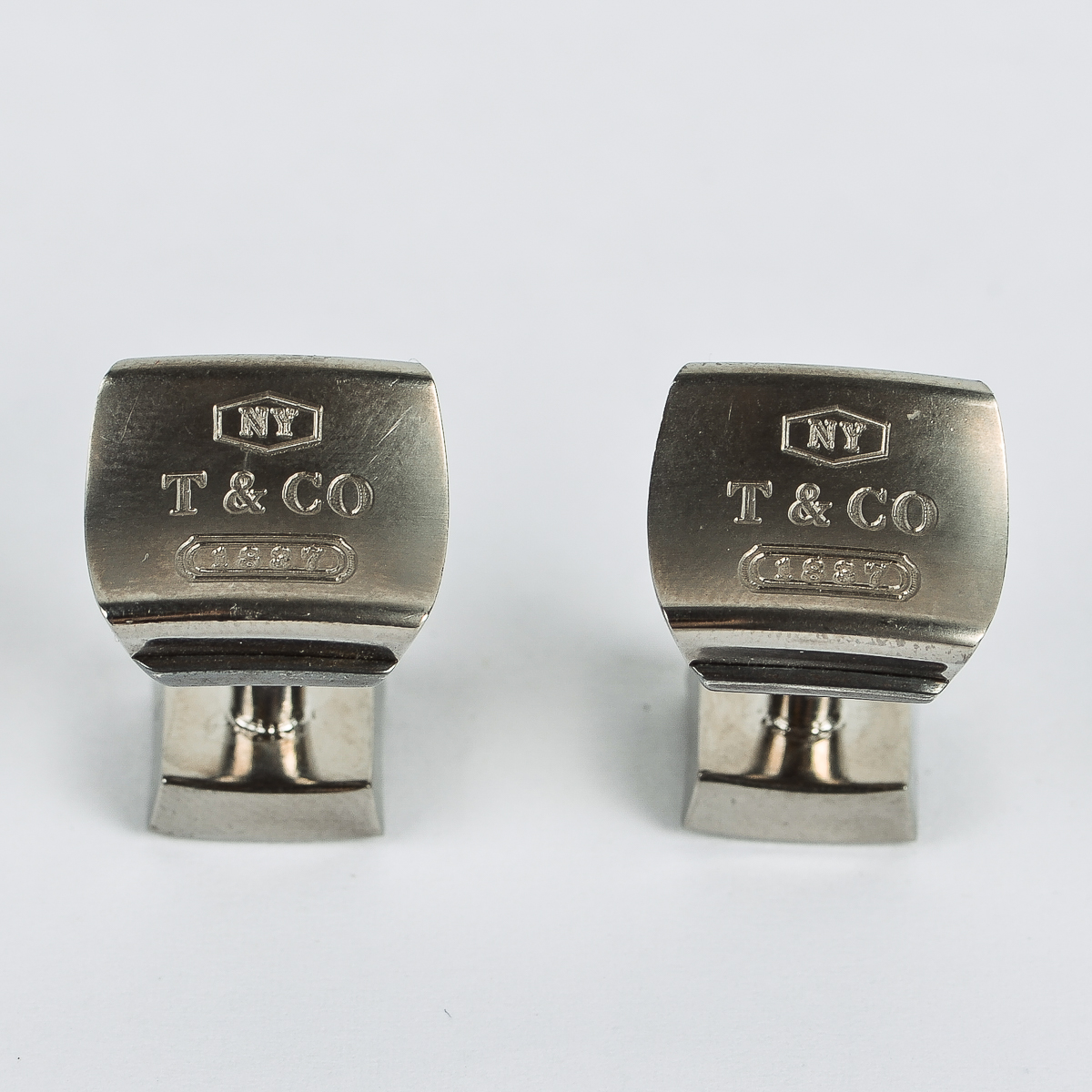 Tiffany & Co. Sterling Silver and Titanium Cufflinks
