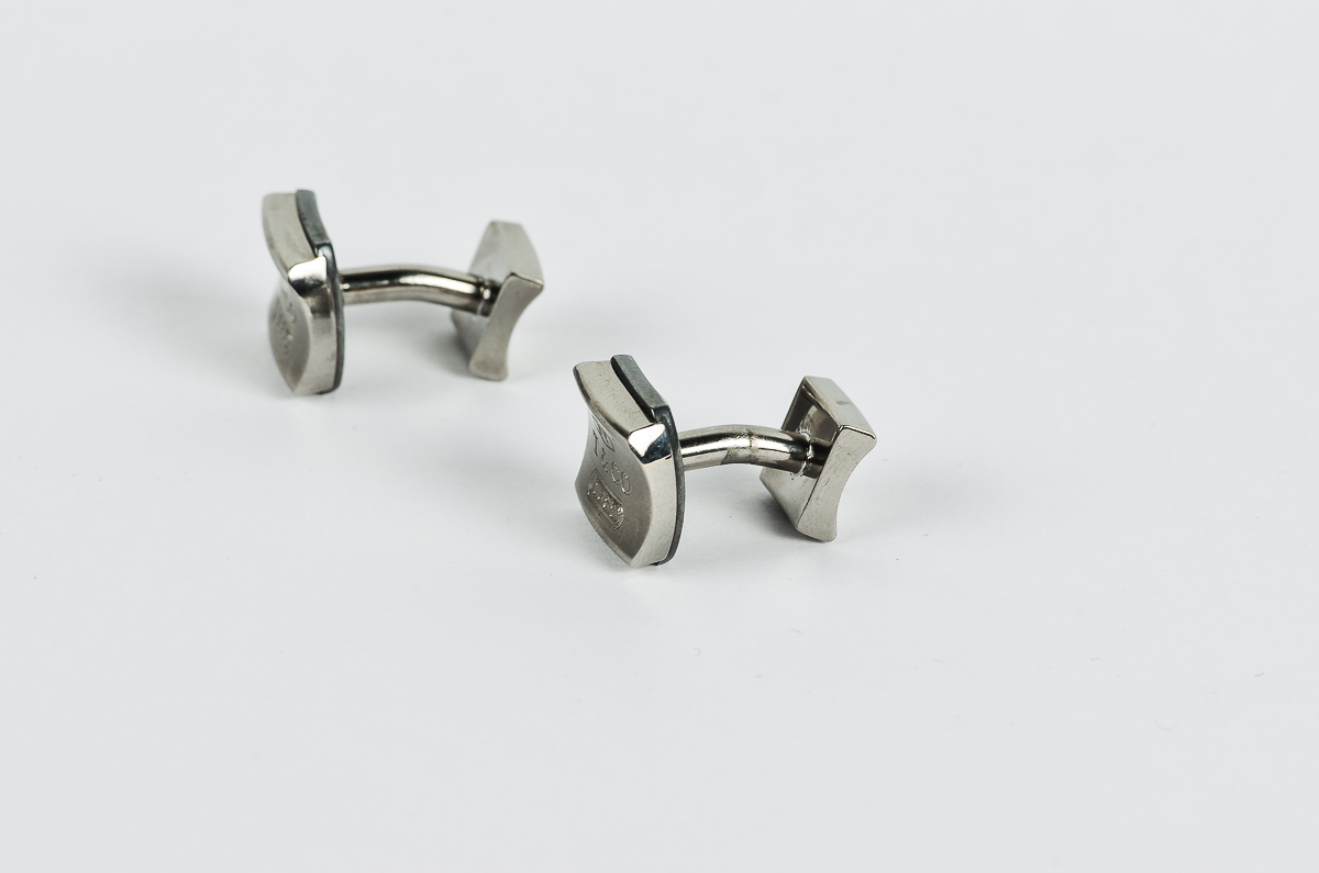 Tiffany & Co. Sterling Silver and Titanium Cufflinks