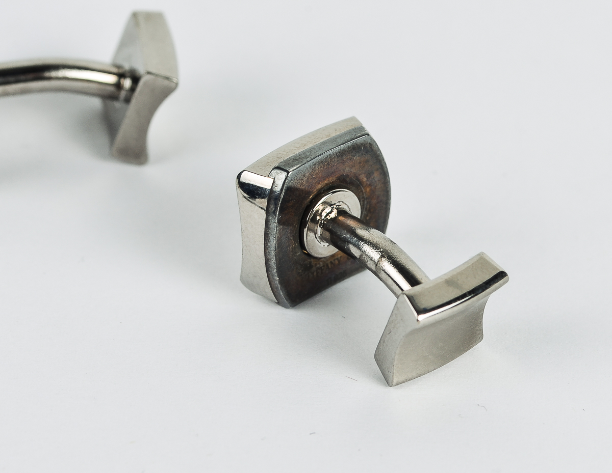 Tiffany & Co. Sterling Silver and Titanium Cufflinks