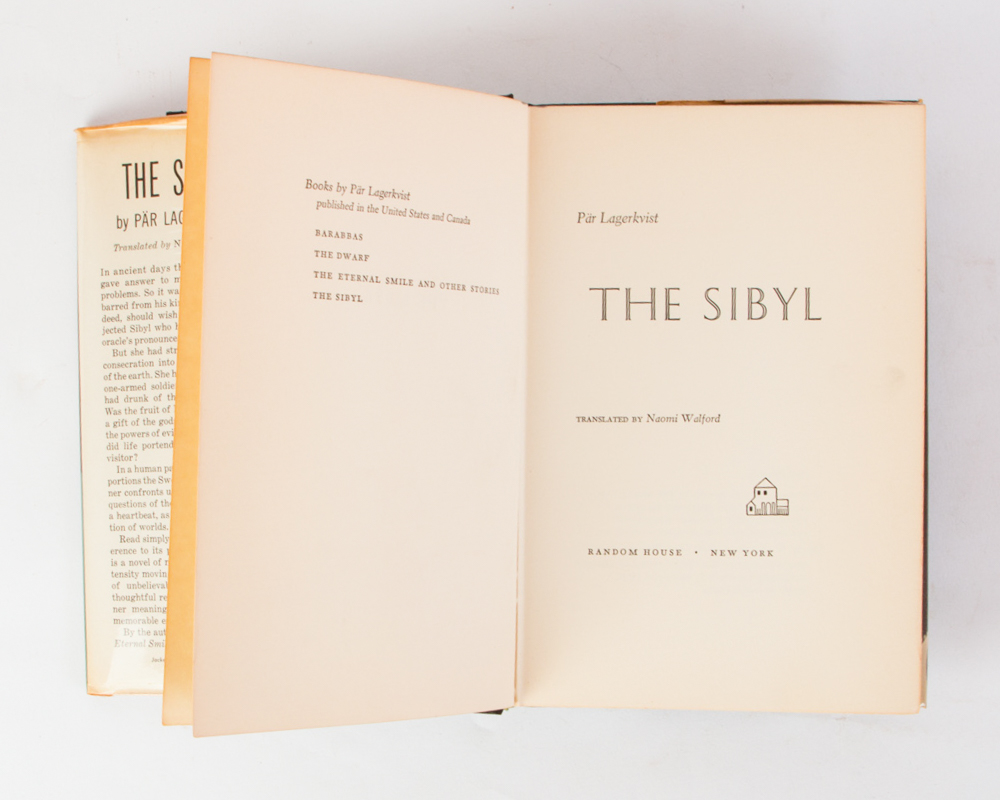 "Barabbas" and "The Sibyl" First American Editions by Pär Lagerkvist