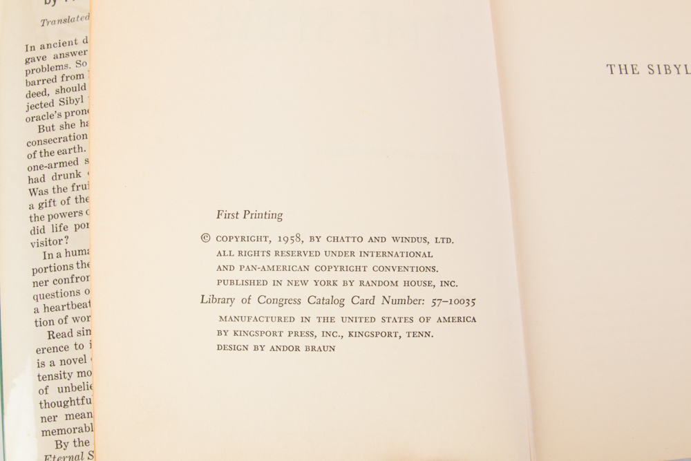 "Barabbas" and "The Sibyl" First American Editions by Pär Lagerkvist