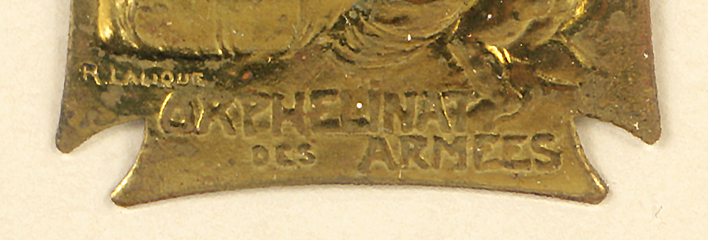 Rene Lalique Brass Fundraising Medal from World War I