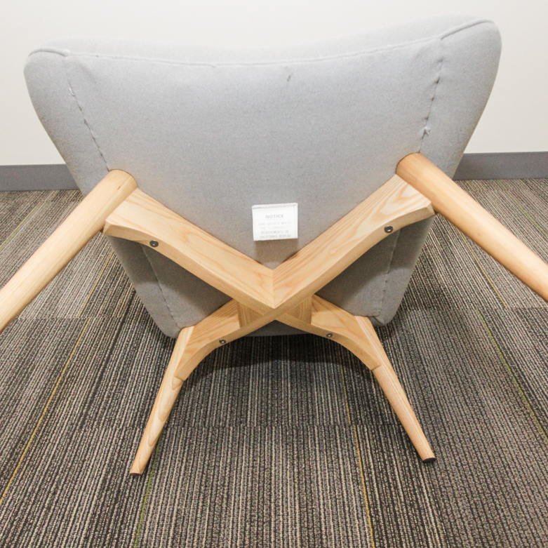 Modern Style Wingback Armchair