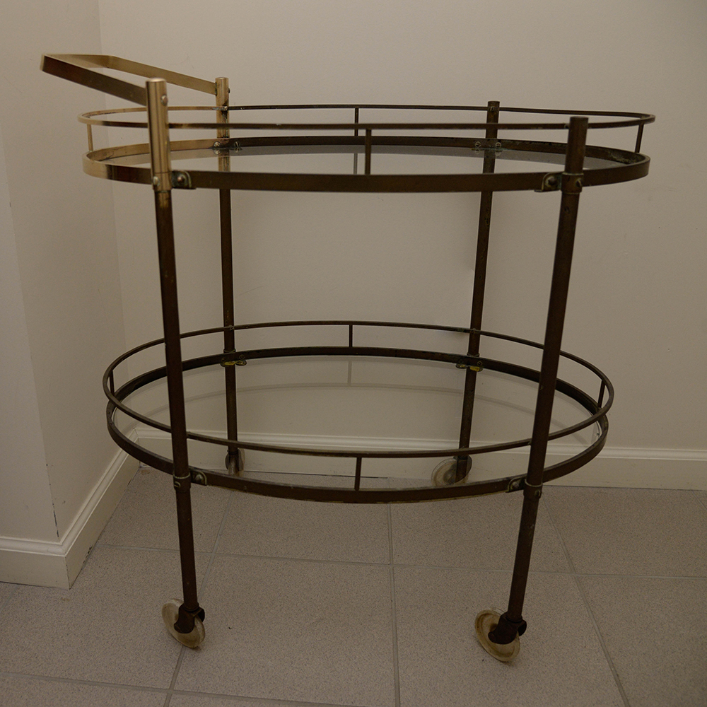 Vintage Brass Bar Cart