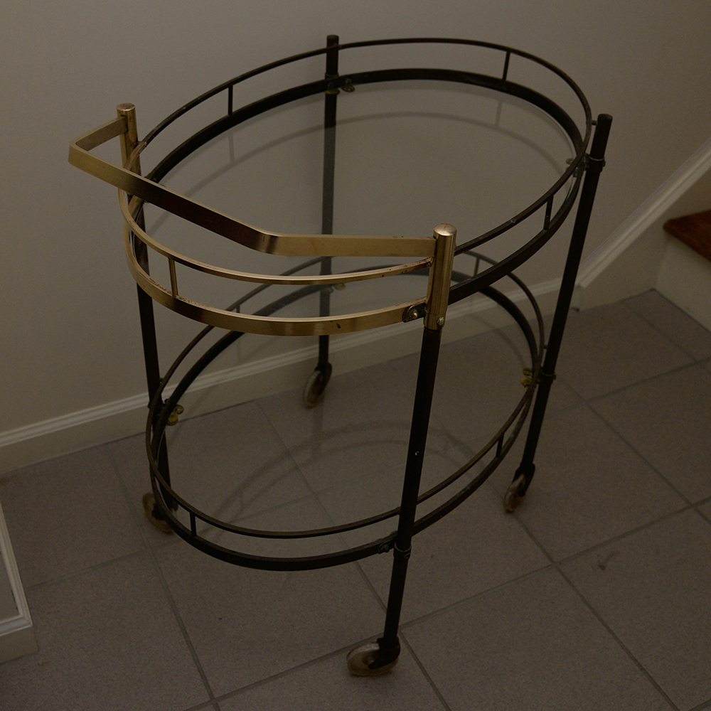 Vintage Brass Bar Cart