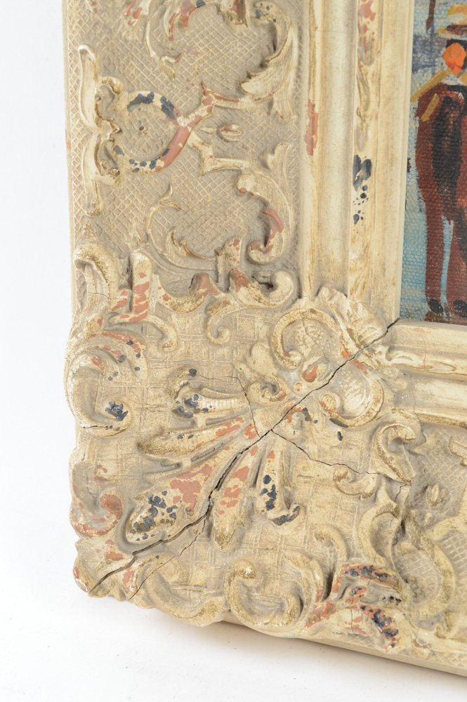 Paris Street Scene Oil on Canvas Painting