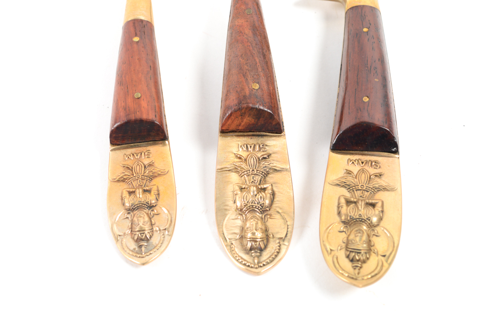 Vintage Thai Gold Plated Flatware