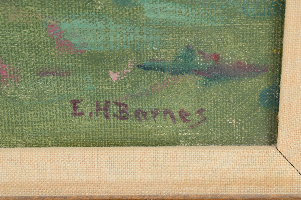 Ernest Harrison Barnes Oil on Canvas Landscape