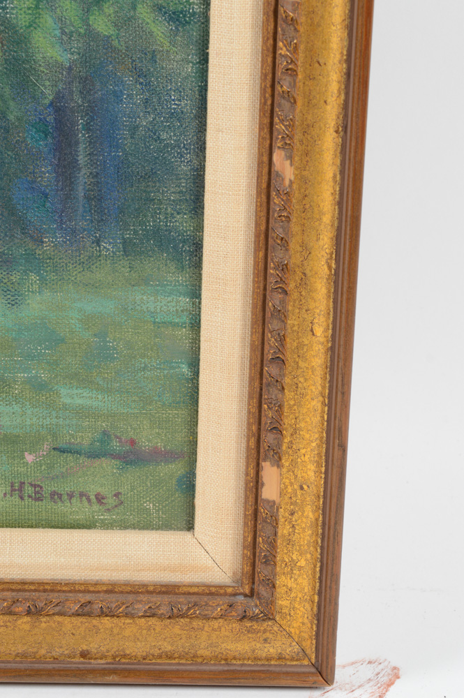 Ernest Harrison Barnes Oil on Canvas Landscape