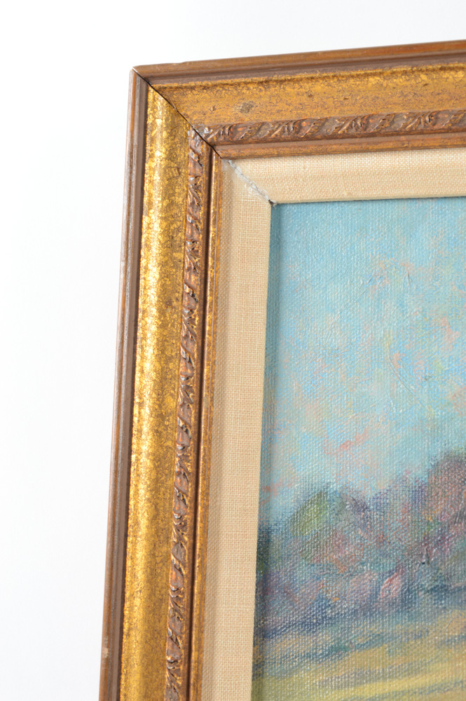 Ernest Harrison Barnes Oil on Canvas Landscape