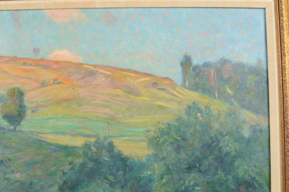 Ernest Harrison Barnes Oil on Canvas Landscape