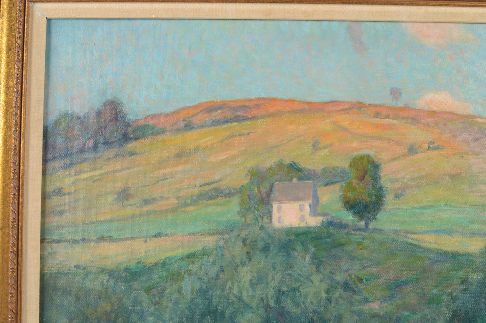 Ernest Harrison Barnes Oil on Canvas Landscape